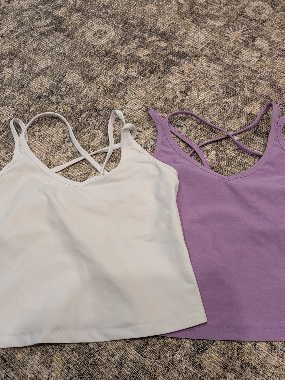Beyond Yoga Get Across Tank - White & Lavender